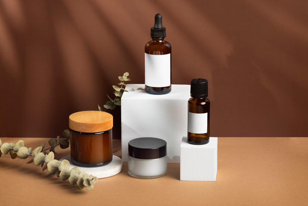 Cosmetic Male Beauty Products With Display