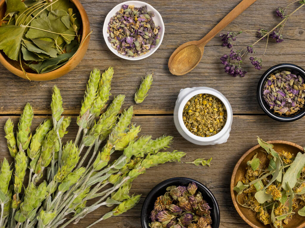 Top View Natural Medicinal Spices Herbs 1